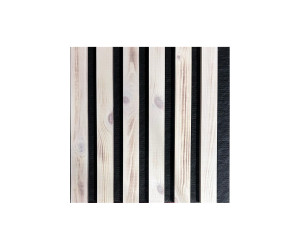 Panel de pared de madera natural 2700 x 300mm (Laca transparente-Negro)